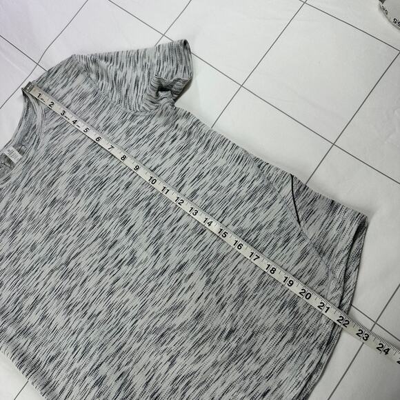 Lululemon Top Womens 4 White Black Long Distance Tiger Space Dye Athletic Gym - Picture 9 of 9